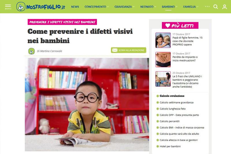 Come prevenire i difetti visivi nei bambini