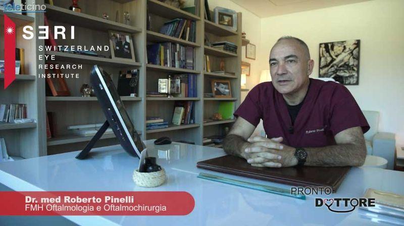 Il Dr. Roberto Pinelli esegue un trattamento di crosslinking per cheratocono su Teleticino